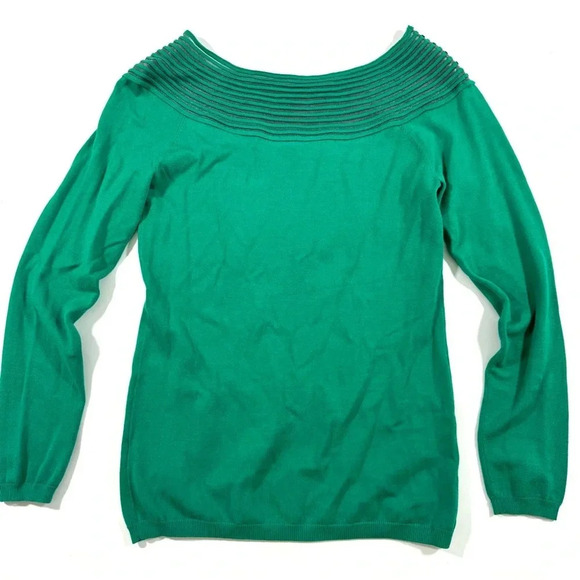 Boston Proper Sweater Glass Bead Trim Details - Picture 2 of 7